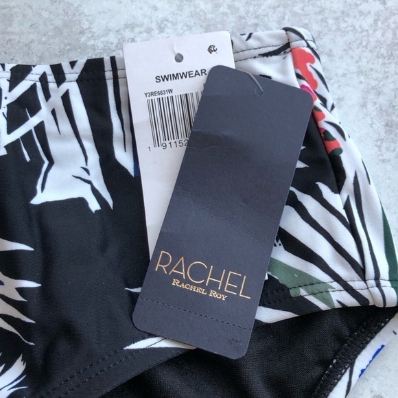 Rachel Rachel Roy High Waisted Moderate Coverage Swim Bikini Bottoms Medium - Picture 7 of 8